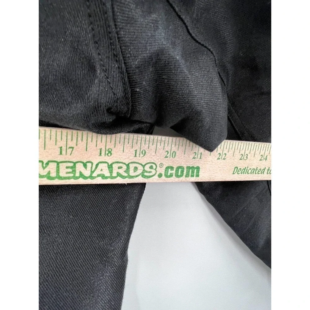 Lauren by Ralph Lauren Womens L Large Black Shiny Snap Front Moto Jacket EUC
